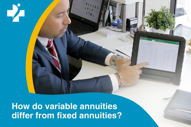 How do variable annuities differ from fixed annuities?